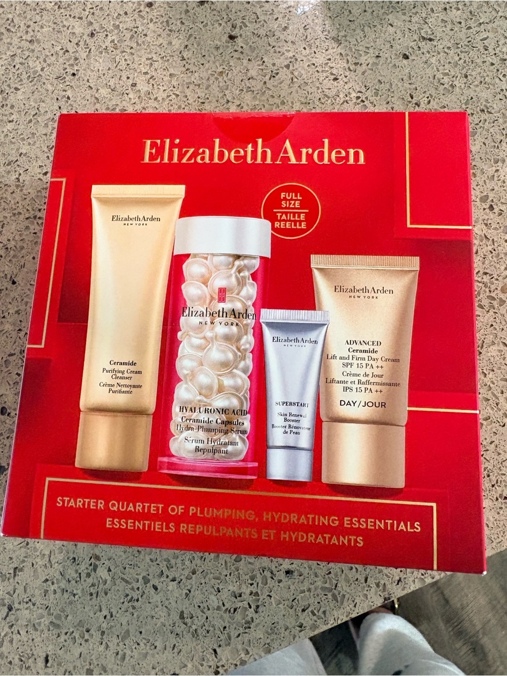 Elizabeth Arden Red Gift Box with Gold Accents